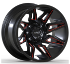 La Chanti LC-OF11 Glanzschwarz Rot 20x12 6x5.3 6x5.5